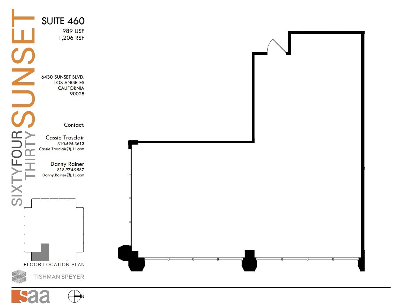 6430 W Sunset Blvd, Los Angeles, CA à louer Plan d’étage– Image 1 sur 1