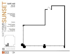 6430 W Sunset Blvd, Los Angeles, CA à louer Plan d’étage– Image 1 sur 1
