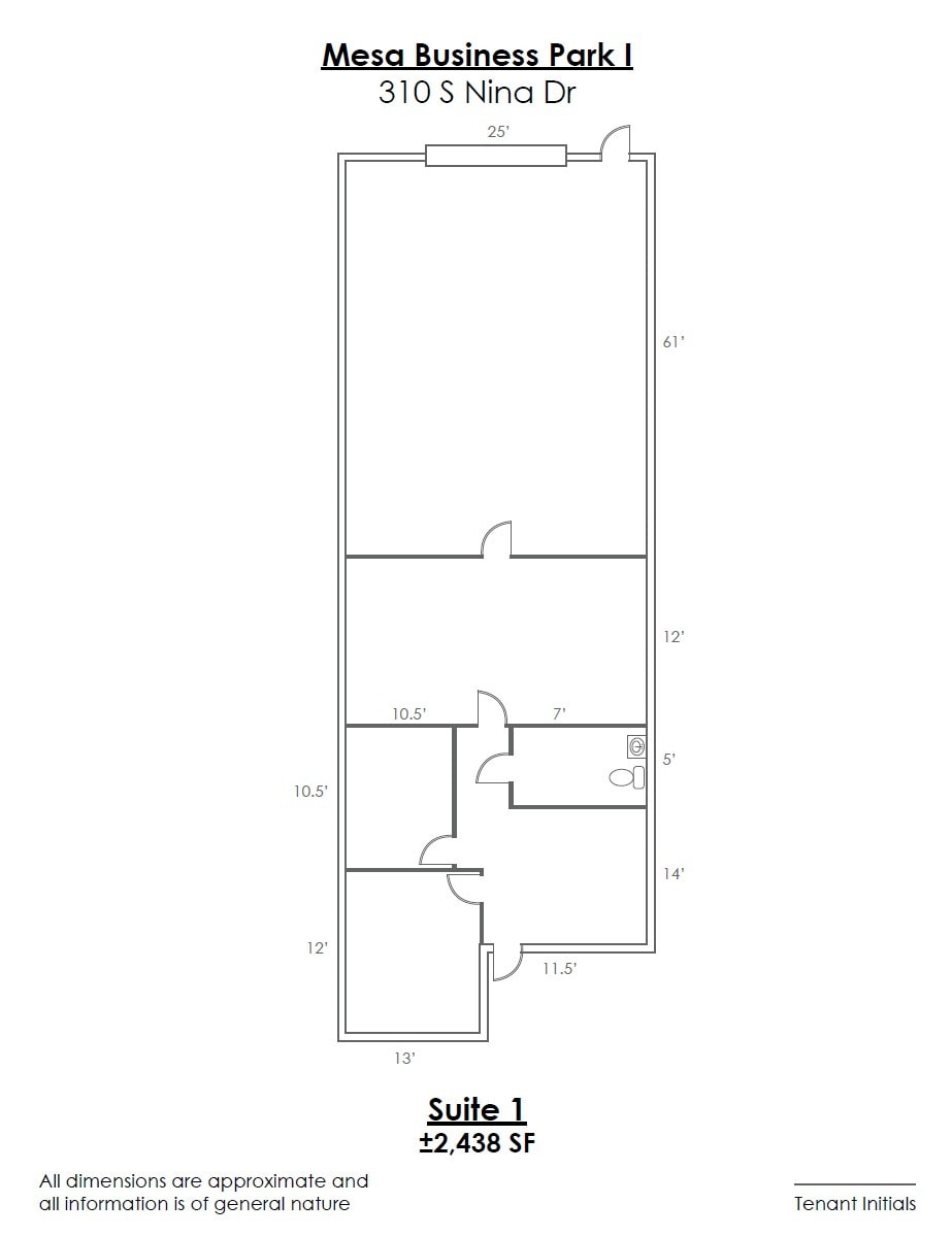325 S Westwood St, Mesa, AZ à louer Plan d’étage– Image 1 sur 1