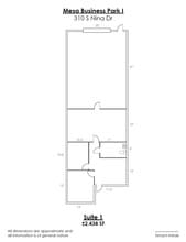 325 S Westwood St, Mesa, AZ à louer Plan d’étage– Image 1 sur 1