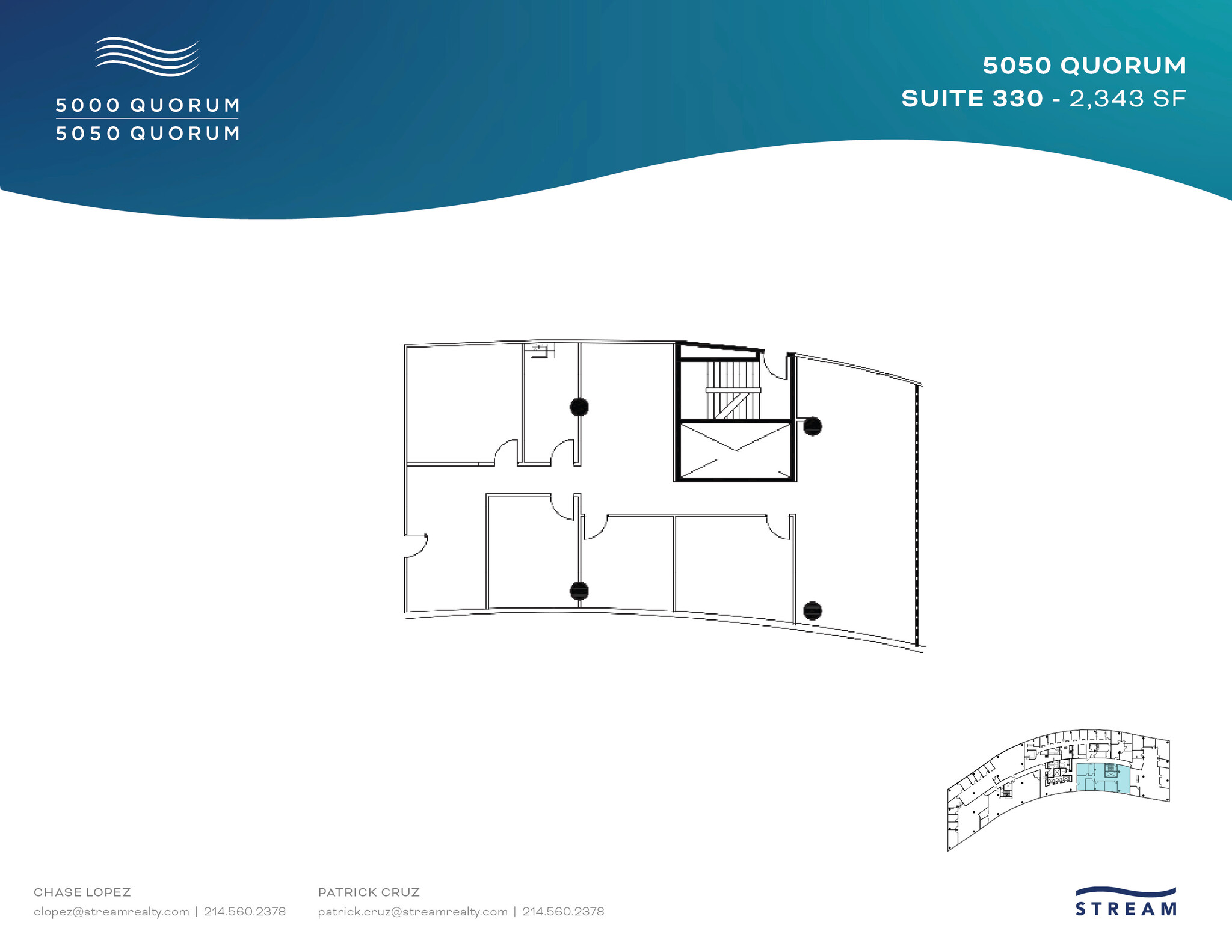 5050 Quorum Dr, Dallas, TX à louer Plan d’étage– Image 1 sur 1