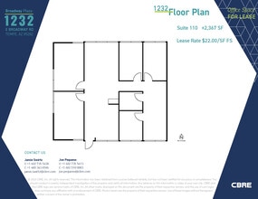 1232 E Broadway Rd, Tempe, AZ à louer Plan d’étage– Image 1 sur 1