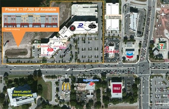 7335-7339 W Sand Lake Rd, Orlando, FL - Vue aérienne vue de carte - Image1