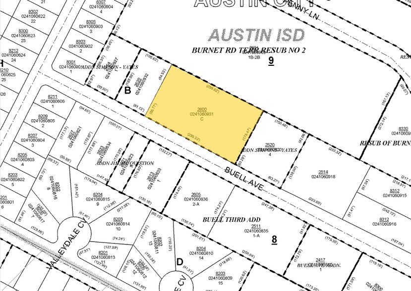 2600 Buell Ave, Austin, TX à vendre - Plan cadastral – Image 3 sur 4