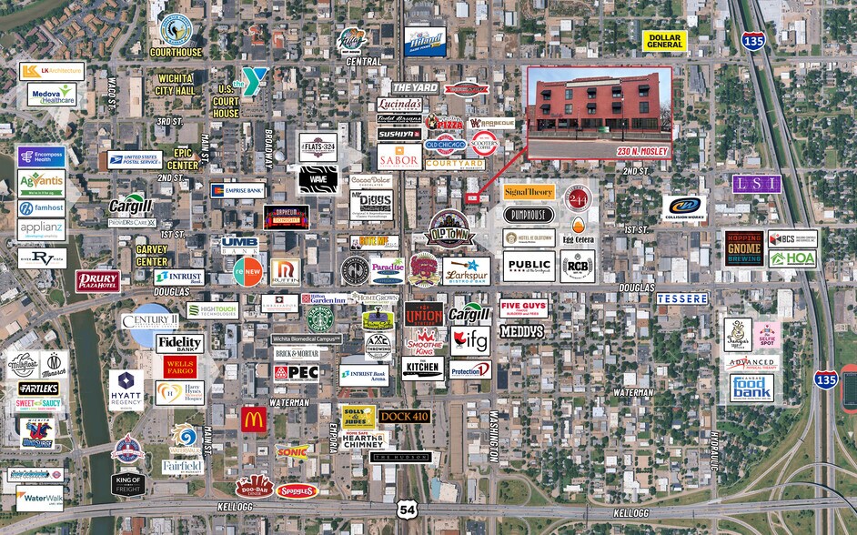 230 N Mosley St, Wichita, KS à louer - Aérien – Image 3 sur 4