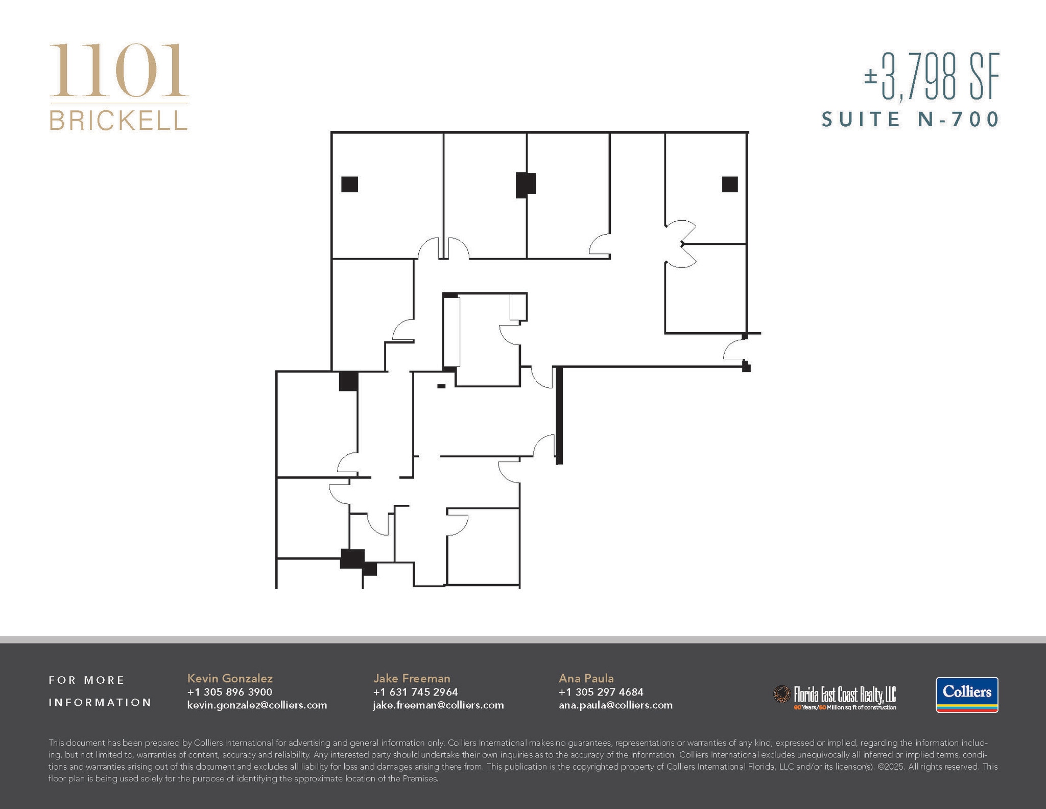 1101 Brickell Ave, Miami, FL à louer Plan d’étage– Image 1 sur 2
