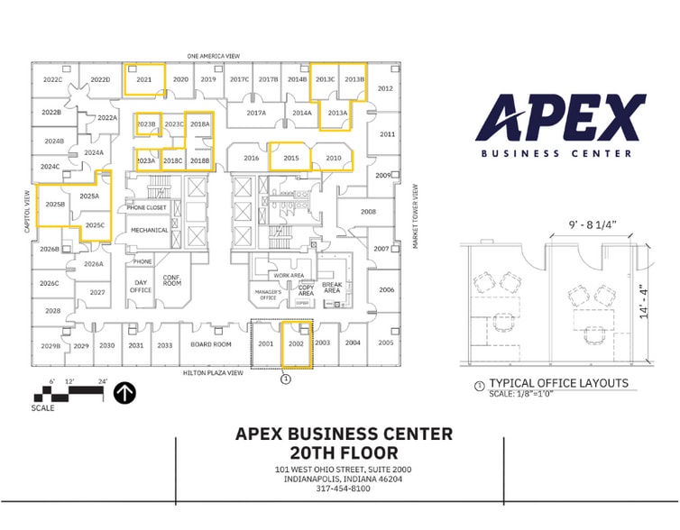 101 W Ohio St, Indianapolis, IN à louer - Plan d’étage – Image 2 sur 18