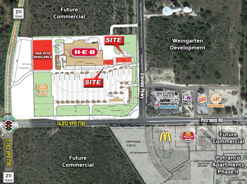 Hwy 211 & Potranco, San Antonio, TX à louer - Plan de site – Image 1 sur 3
