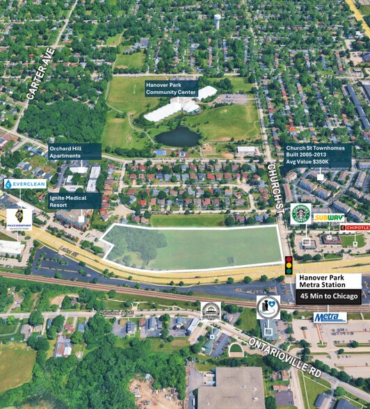 1830 Lake St, Hanover Park, IL à vendre - Aérien – Image 2 sur 6