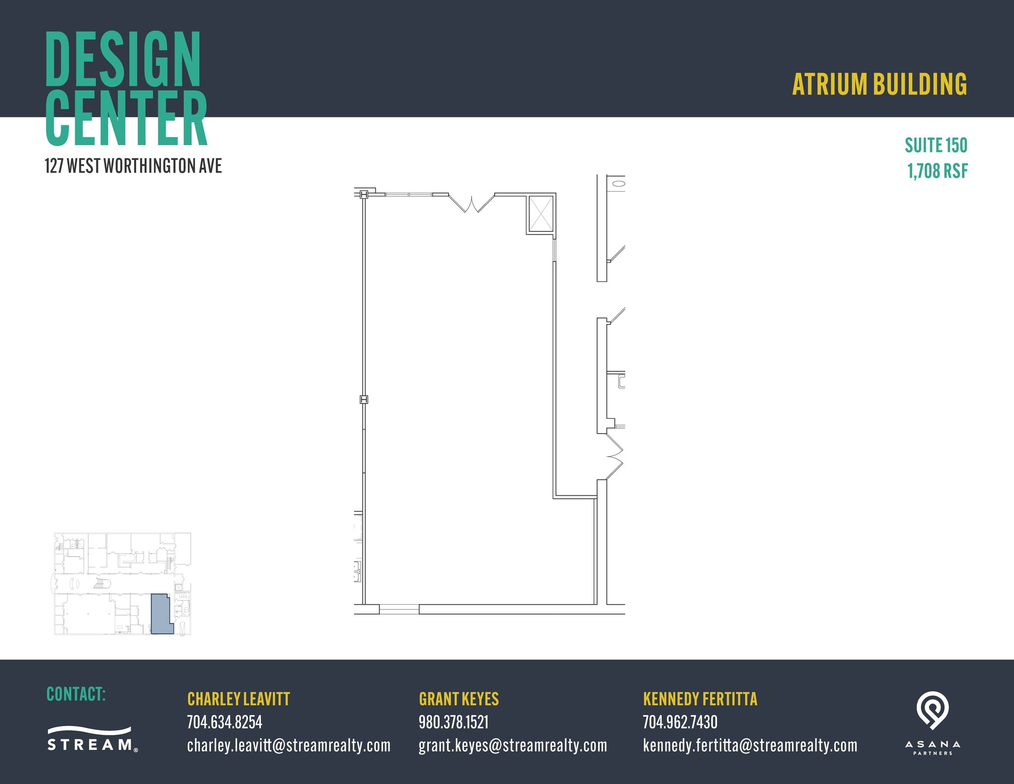 127 W Worthington Ave, Charlotte, NC à louer Plan d’étage– Image 1 sur 1