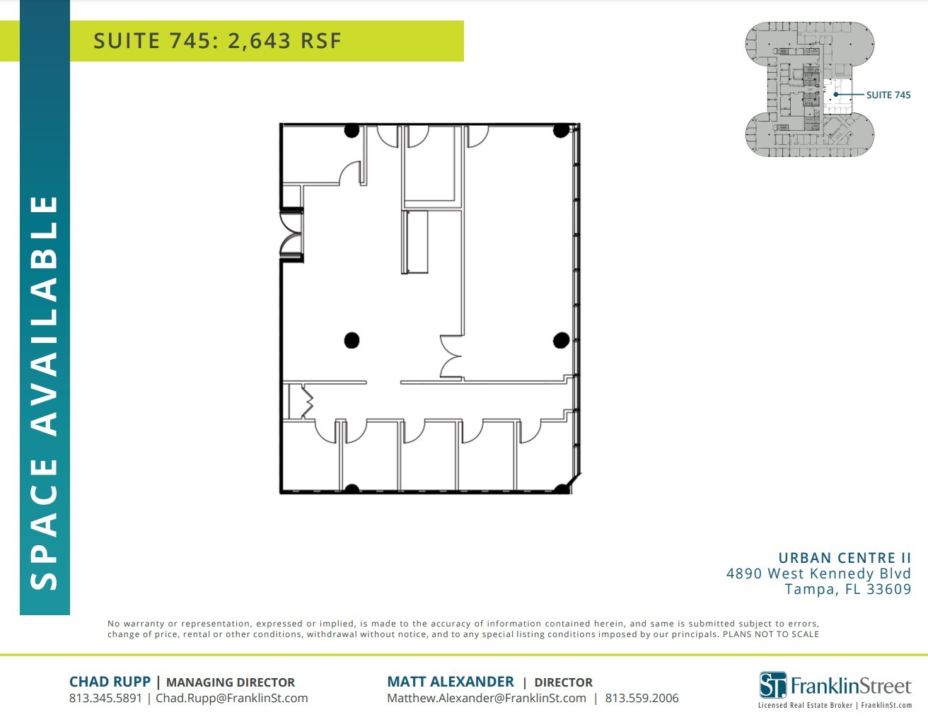 4830 W Kennedy Blvd, Tampa, FL à louer Plan d’étage– Image 1 sur 1