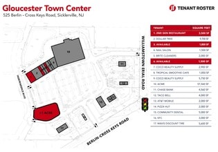 505-545 Berlin Cross Keys Rd, Sicklerville, NJ à louer Plan d’étage– Image 1 sur 1