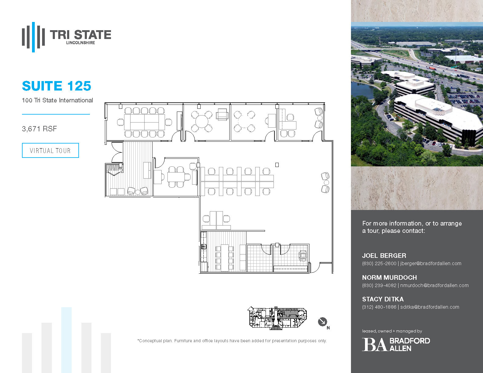 300 Tri State International, Lincolnshire, IL à louer Plan d’étage– Image 1 sur 1