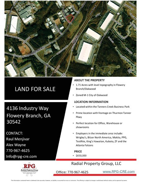 4136 Industry way, Flowery Branch, GA à vendre - Aérien – Image 2 sur 5