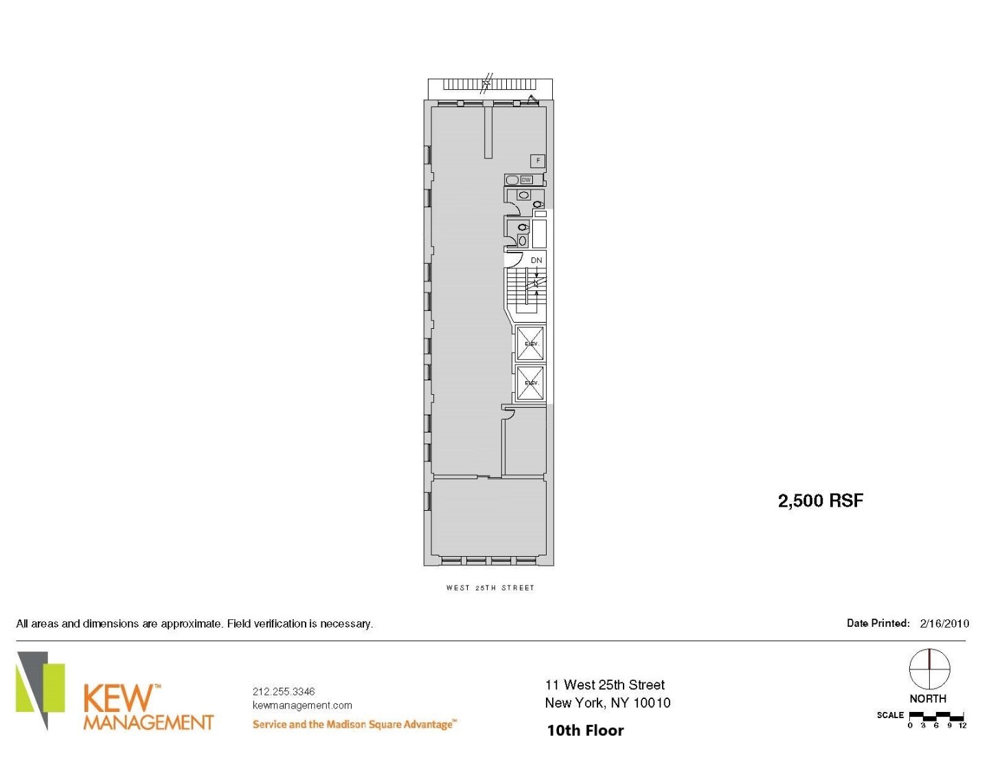 11 W 25th St, New York, NY à louer Plan d’étage– Image 1 sur 4