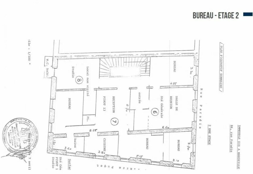 Bureau dans Marseille à louer - Plan d’étage – Image 3 sur 16
