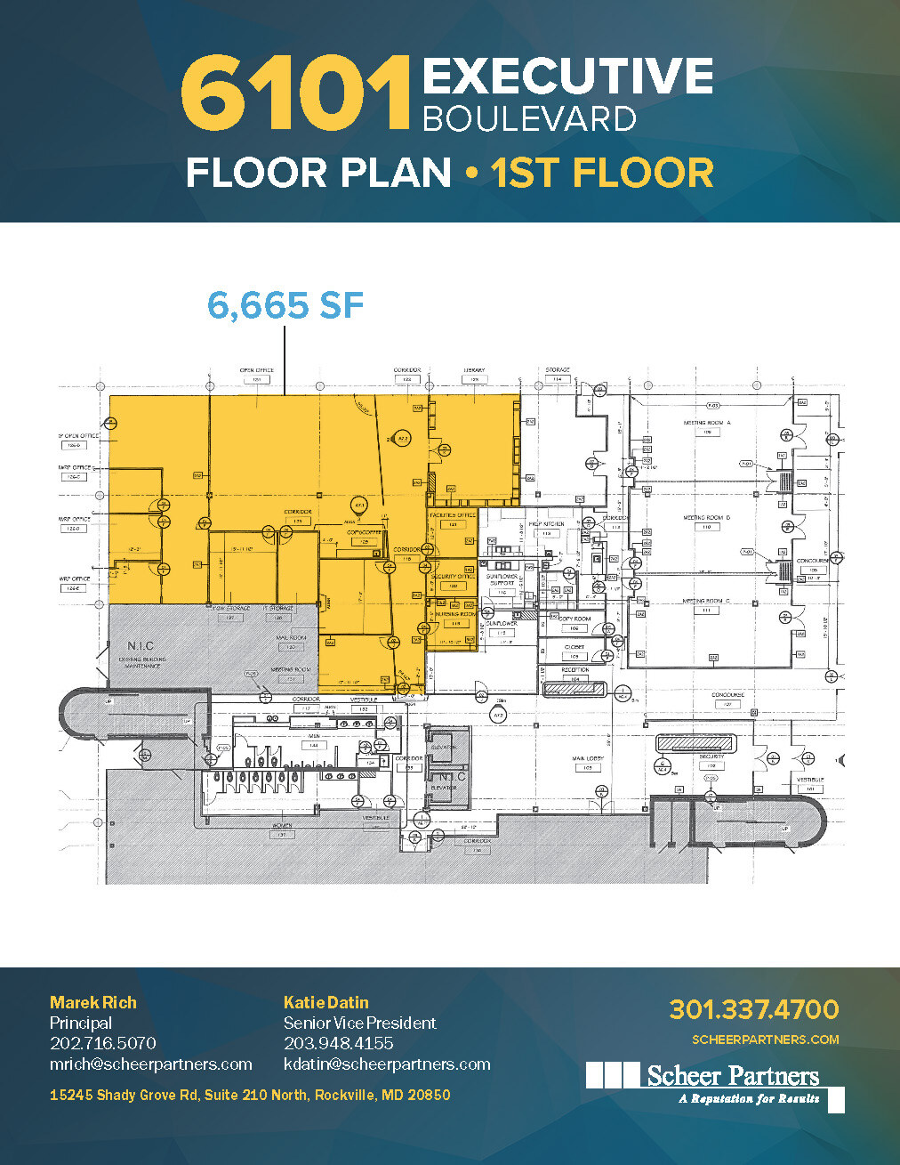 6101 Executive Blvd, North Bethesda, MD à louer Plan d’étage– Image 1 sur 1