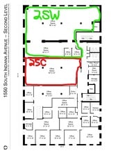 1550 S Indiana Ave, Chicago, IL à louer Plan d’étage– Image 2 sur 7