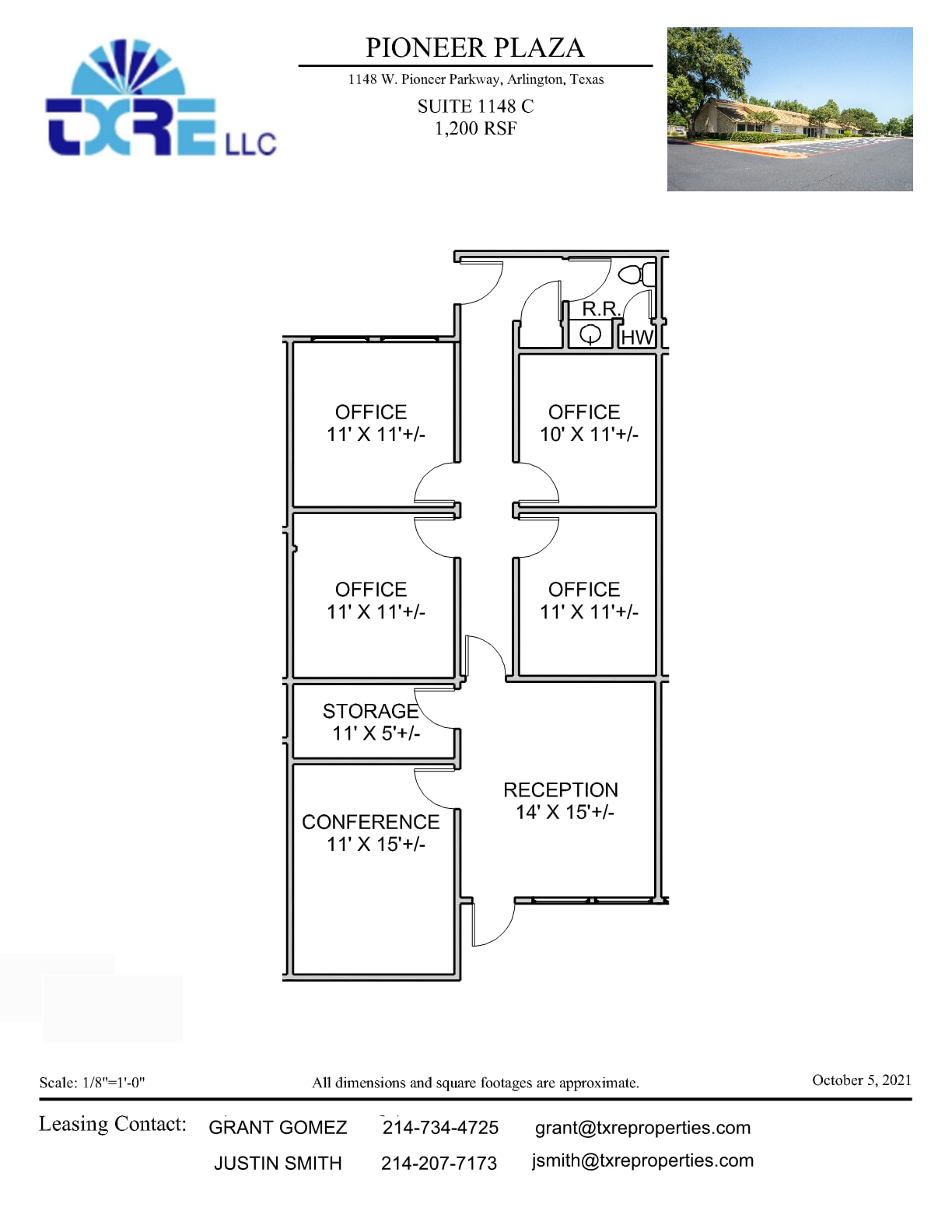 1116-1126 W Pioneer Pky, Arlington, TX à louer Plan d’étage– Image 1 sur 1