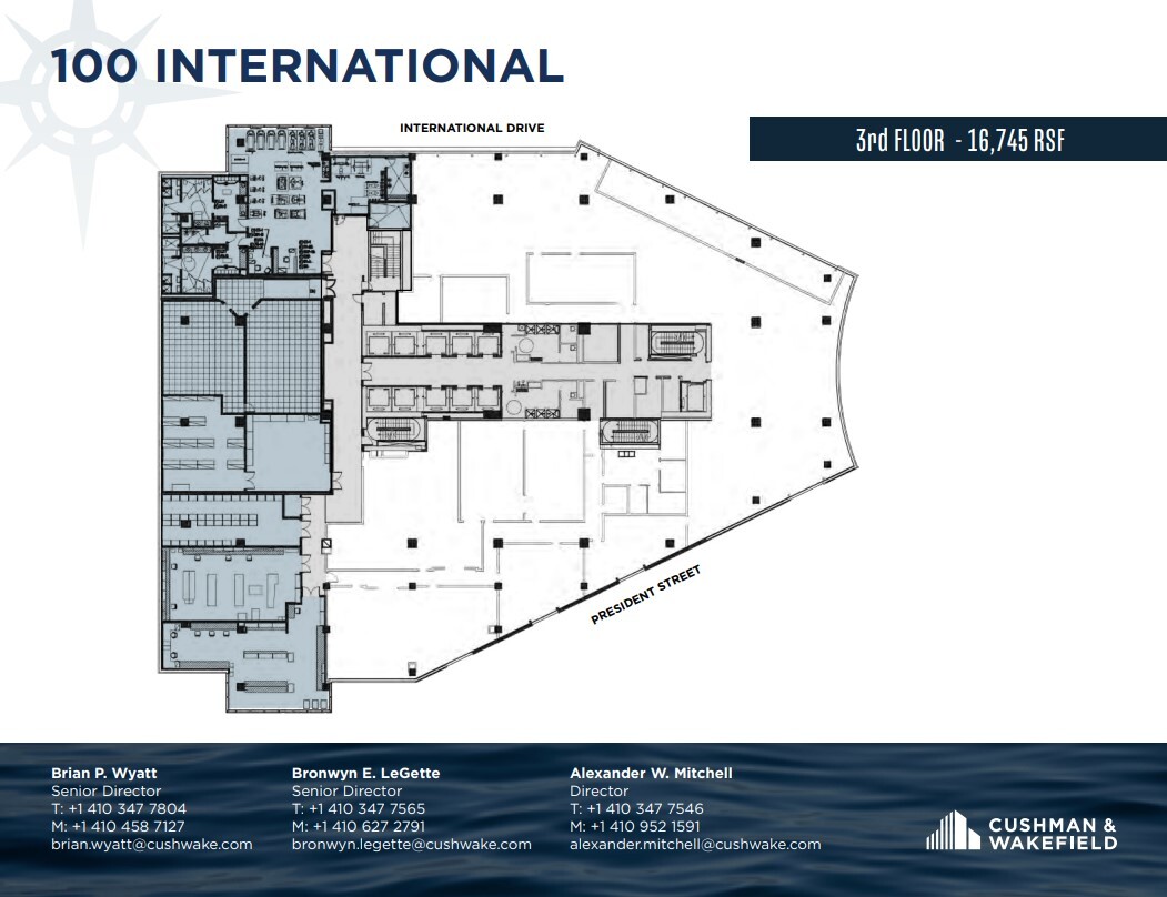 100 International Dr, Baltimore, MD à louer Plan d’étage– Image 1 sur 1