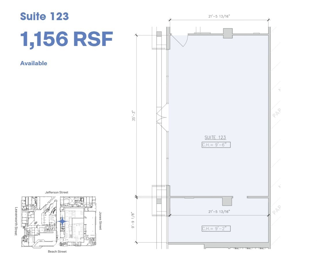 333 Jefferson St, San Francisco, CA à louer Plan d’étage– Image 1 sur 1
