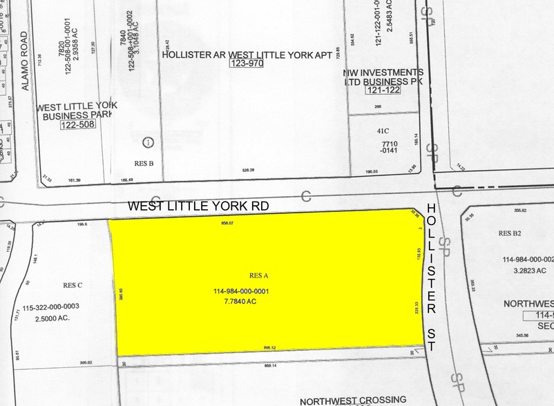 7701 W Little York Rd, Houston, TX à louer - Plan cadastral – Image 2 sur 6