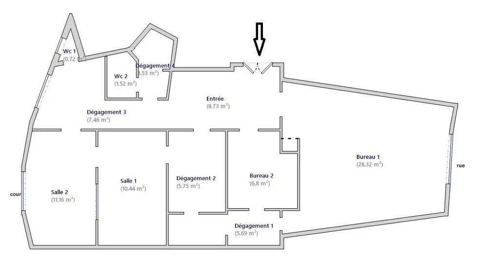 Bureau dans Paris à vendre - Plan d’étage – Image 3 sur 10