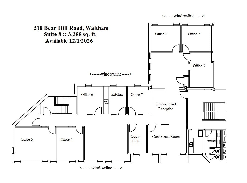 318-320 Bear Hill Rd, Waltham, MA à louer Plan d’étage– Image 1 sur 8