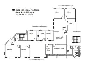 318-320 Bear Hill Rd, Waltham, MA à louer Plan d’étage– Image 1 sur 8