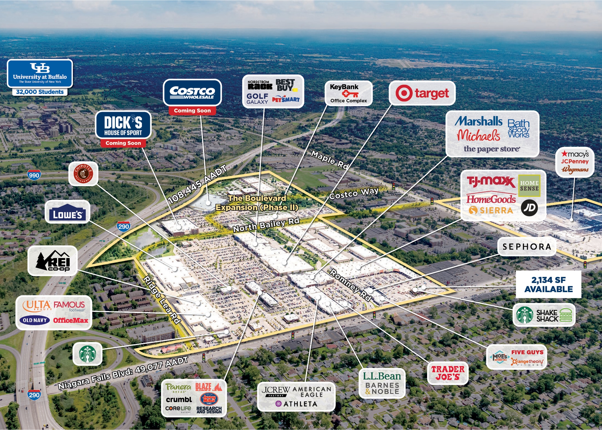 1565-1641 Niagara Falls Blvd, Amherst, NY à louer Photo de l’immeuble– Image 1 sur 2