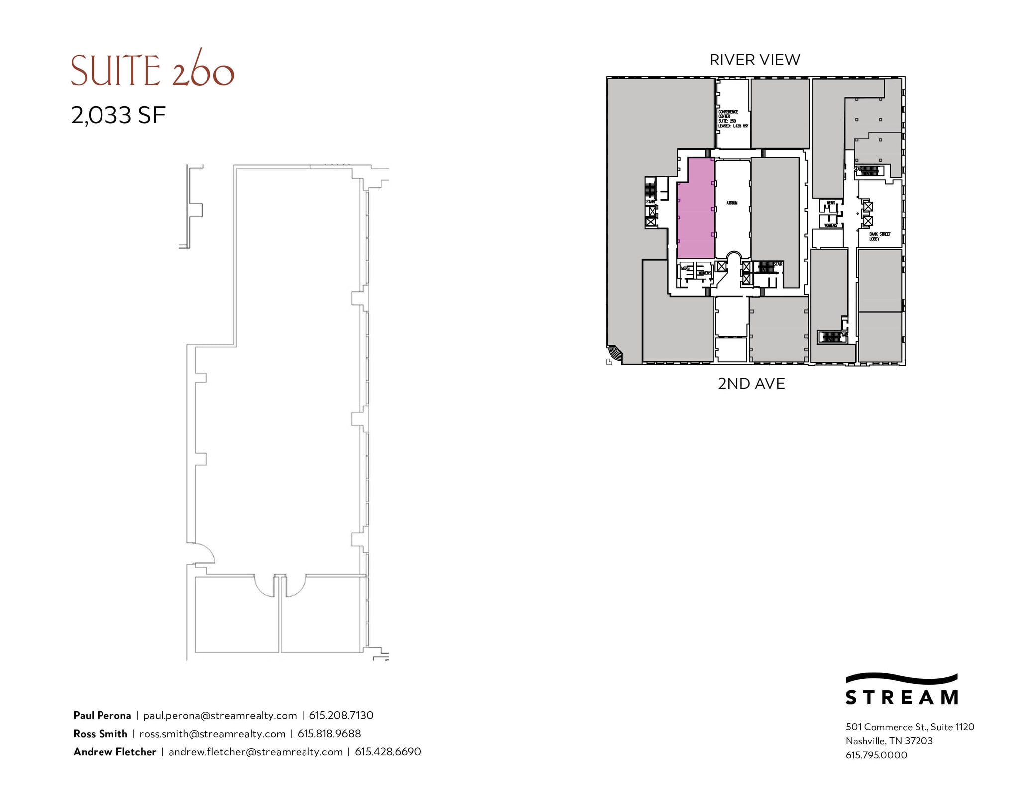214 2nd Ave N, Nashville, TN à louer Plan d’étage– Image 1 sur 1