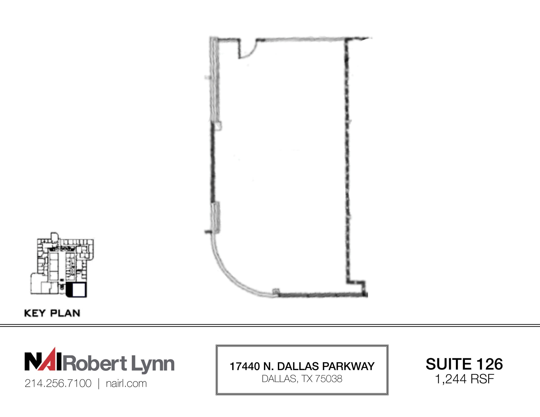 17440 N Dallas Pky, Dallas, TX à louer Plan d’étage– Image 1 sur 1