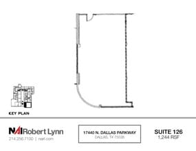 17440 N Dallas Pky, Dallas, TX à louer Plan d’étage– Image 1 sur 1