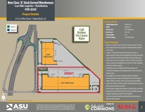 2152 Coffee Rd, Bakersfield, CA à louer Plan de site– Image 1 sur 2
