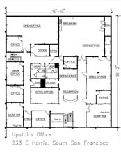 233 E Harris Ave, South San Francisco, CA à louer Plan d’étage– Image 2 sur 2