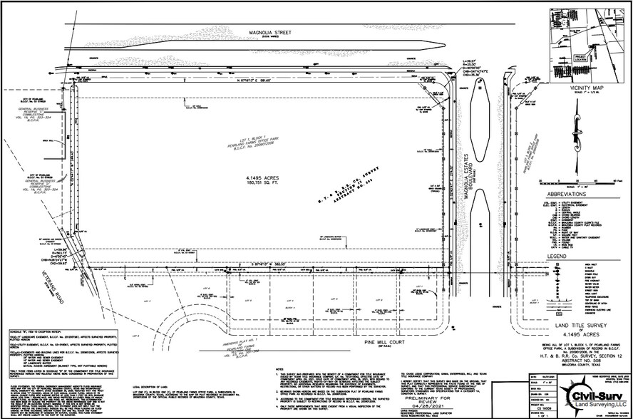 4200 Magnolia Pkwy, Pearland, TX à vendre - Plan de site – Image 1 sur 4
