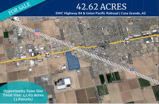 Plus de détails pour SW Highway 84 & Union Pacific Railroad, Casa Grande, AZ - Terrain à vendre