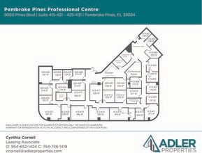 9050 Pines Blvd, Pembroke Pines, FL à louer Plan d’étage– Image 1 sur 1