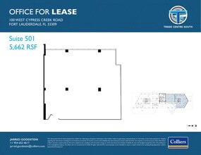 100 W Cypress Creek Rd, Fort Lauderdale, FL à louer Plan d’étage– Image 1 sur 2