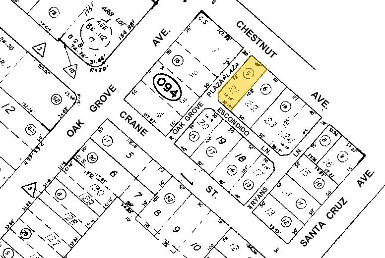 1149-1151 Chestnut St, Menlo Park, CA à louer - Plan cadastral – Image 2 sur 3