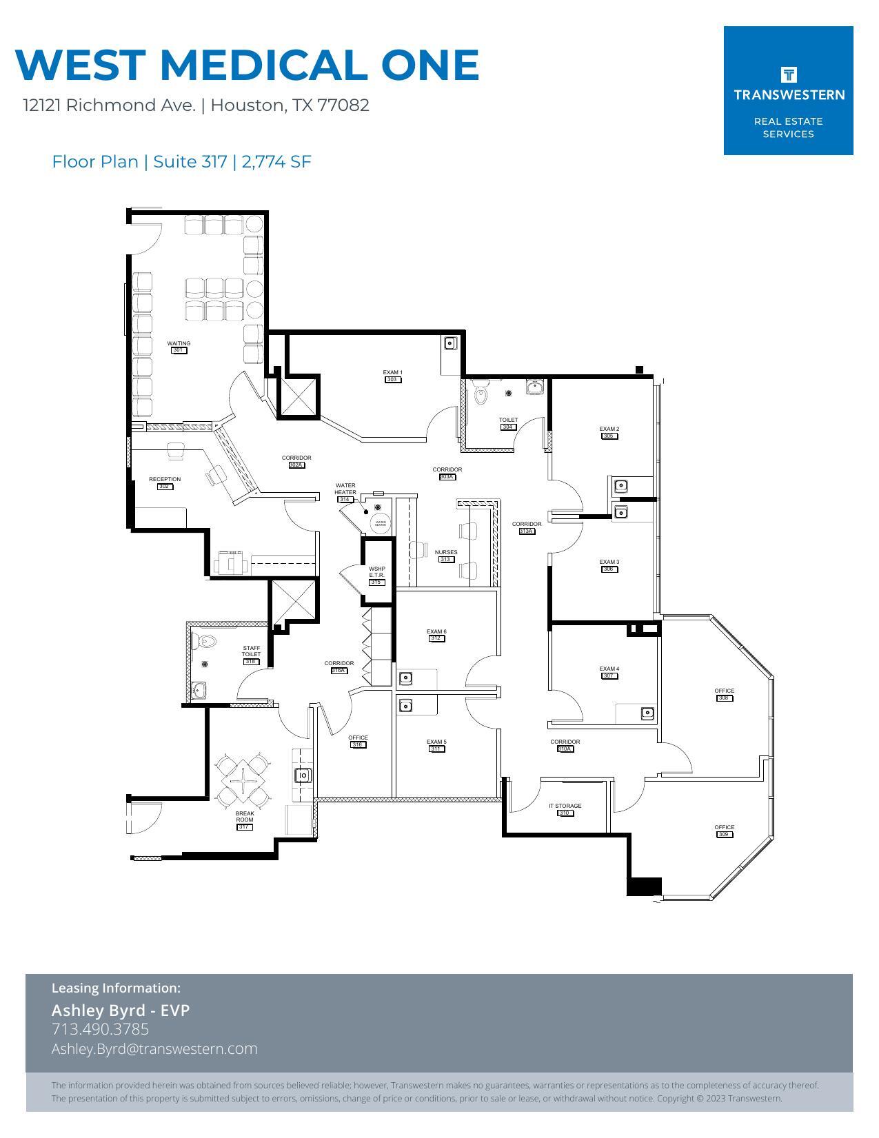 12121 Richmond Ave, Houston, TX à louer Plan d’étage– Image 1 sur 2