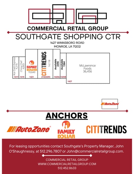 1419-1425 Winnsboro Rd, Monroe, LA à louer - Plan de site – Image 3 sur 15