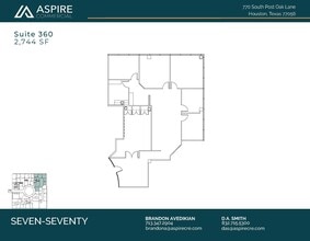 770 S Post Oak Ln, Houston, TX à louer Plan d’étage– Image 1 sur 1