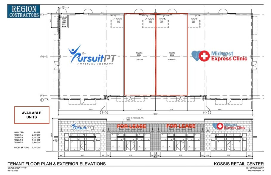 707 Lincolnway Ave, Valparaiso, IN à louer - Plan d’étage – Image 2 sur 3