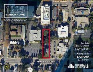 Plus de détails pour 1225 Sonoma Ave, Santa Rosa, CA - Terrain à vendre