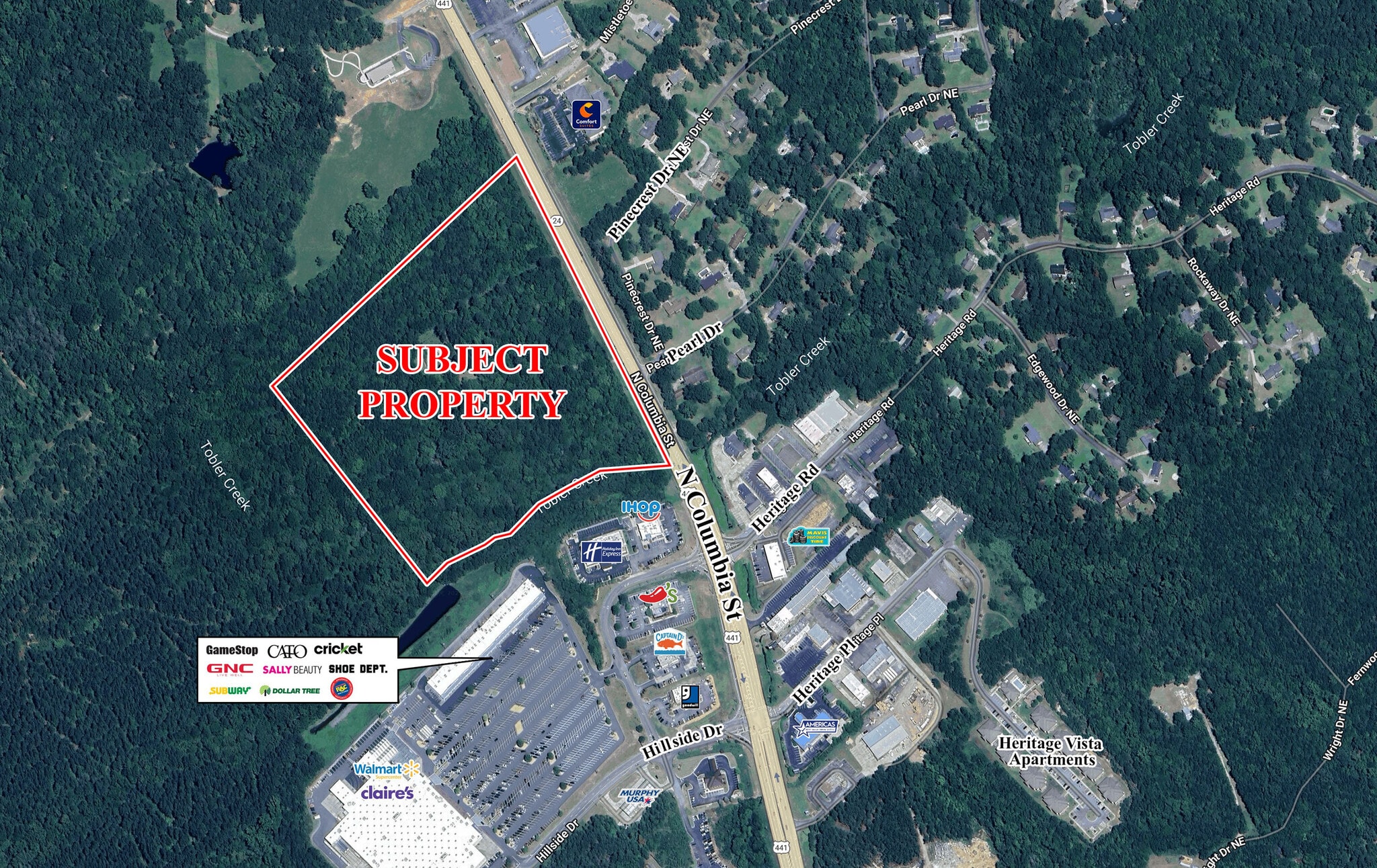 2610 N Columbia St, Milledgeville, GA à vendre Aérien– Image 1 sur 4