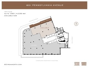 601 Pennsylvania Ave NW, Washington, DC à louer Plan d’étage– Image 1 sur 3