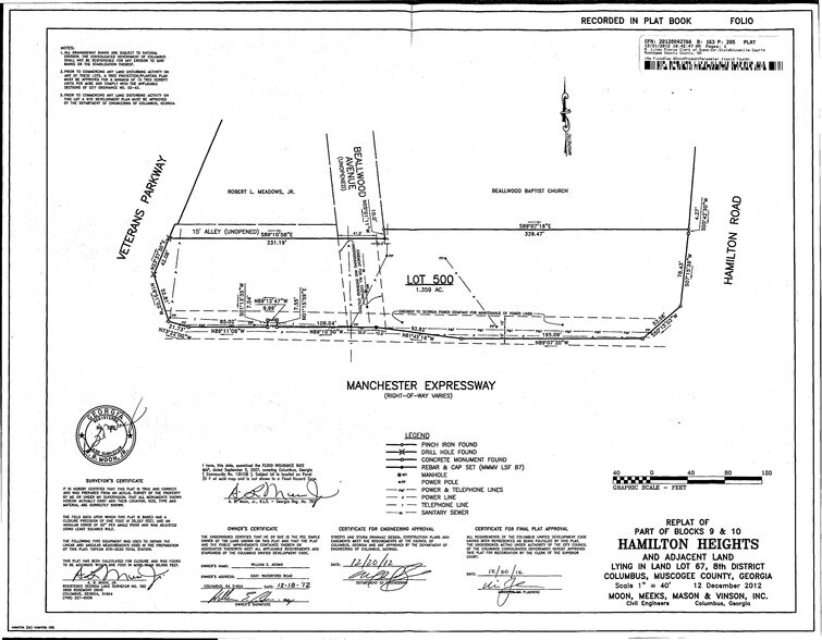 1403 Manchester Expy, Columbus, GA à vendre - Plan de site – Image 2 sur 3