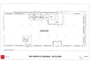 1901 N Clybourn Ave, Chicago, IL à louer Plan d’étage– Image 1 sur 2