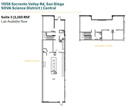 11555 Sorrento Valley Rd, San Diego, CA à louer Plan d’étage– Image 1 sur 1